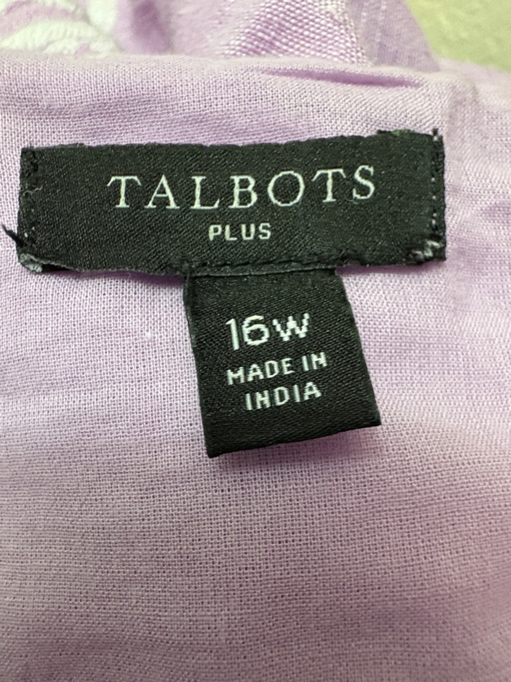 Talbots Plus Linen Blend Light Lilac Embroidered Maci Dress | Size 16W - Picture 8 of 10